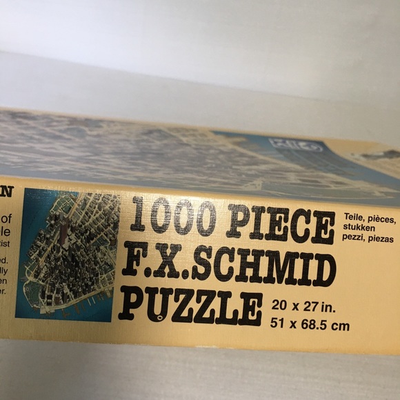 Vtg. 1994 FX Schmid 1000 pc Puzzle Downtown Manhattan Axonometric View of Man… - Picture 2 of 8